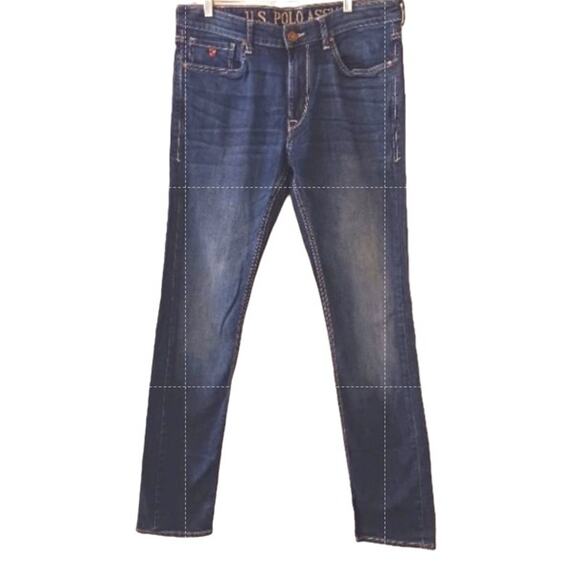 US Polo Assn Jeans Men's 36x43 Blue Acid Straight Preppy Coastal Denim Western - Picture 5 of 16